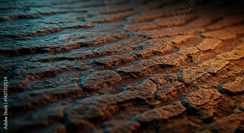 The image is of a rocky surface with a brownish color