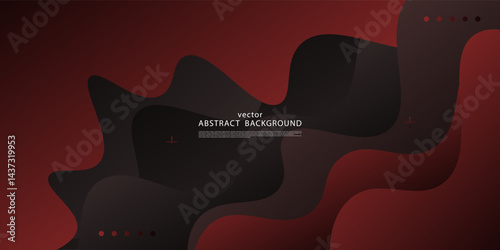 Abstract dark colored wave geometric banner background with 3d look and simple pattern. Cool and luxury design. Vector eps10