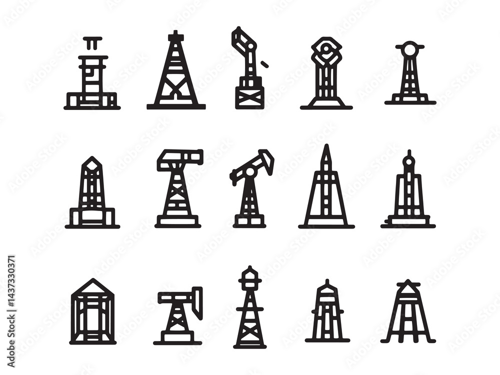 Drill line art icon minimalistic outline for designs Drill line art icon minimalistic outline for designs
