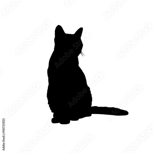 silhouette of a cat on a white background