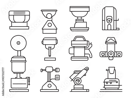 Drum Sander line art icon perfect for projects