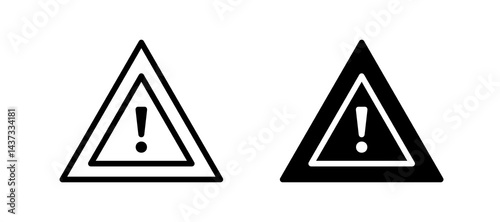 Risk icon in black color for website or app.