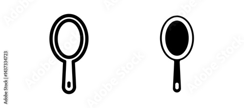 Mirror icon in black color for website or app.