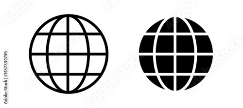 Web icon in black color for website or app.