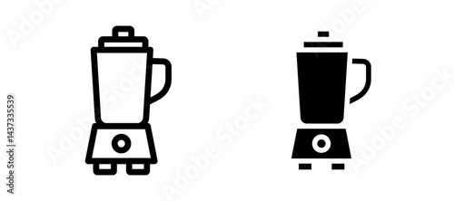 Blender icon in black color for website or app.