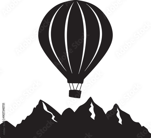 air balloon in the air, balloon, air, sky, hot, travel, fly, vector, hot air balloon, illustration, flying, balloons, basket, transportation, adventure, transport, fun, cloud, design, icon, airship, f