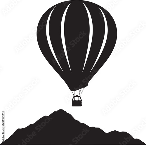 air balloon in the air, balloon, air, sky, hot, travel, fly, vector, hot air balloon, illustration, flying, balloons, basket, transportation, adventure, transport, fun, cloud, design, icon, airship, f