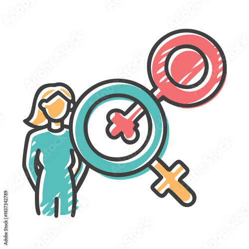 gender equality icon, gender equality vector illustration-simple illustration of gender equality, perfect for gender equality logos and icons