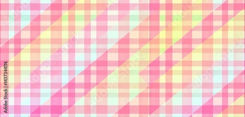 Pastel rainbow gingham plaid pattern, colorful and vibrant , colorful, pattern