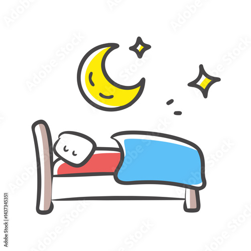 good night s sleep icon, good night s sleep vector illustration-simple illustration of good night s sleep, perfect for good night s sleep logos and icons