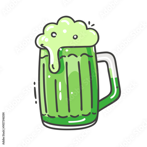 green beer mug icon, green beer mug vector illustration-simple illustration of green beer mug, perfect for green beer mug logos and icons