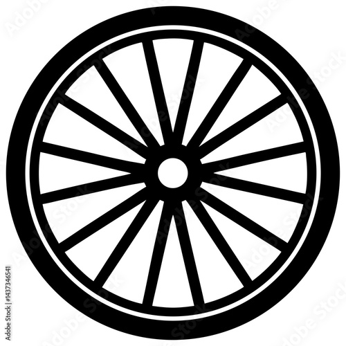 Wheel Silhouette vector