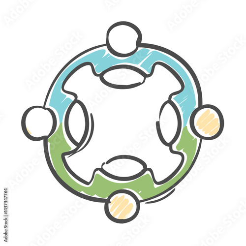 group therapy circle icon, group therapy circle vector illustration-simple illustration of group therapy circle, perfect for group therapy circle logos and icons
