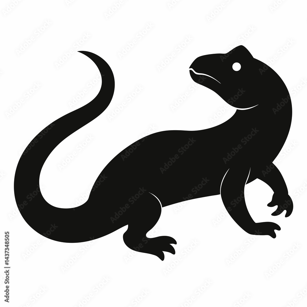Fototapeta premium Reptile Animal Silhouette Vector Bundle