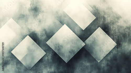 Elevate your phone with this serene geometric abstract wallpaper. Soft muted grays, translucent squares, and delicate textures create a calming, modern aesthetic. Perfect for relaxation.