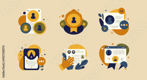 Creative vector illustration of recruitment process and talent management concepts for business HR solutions and career opportunities