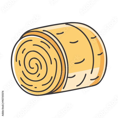 hay bale icon, hay bale vector illustration-simple illustration of hay bale, perfect for hay bale logos and icons