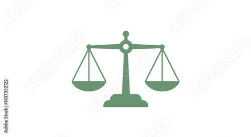 Justice balance scales law legal system symbol icon concept for fairness and equality judgment