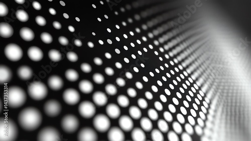 Abstract Monochrome Dotted Wave: A Stylish Black and White Design