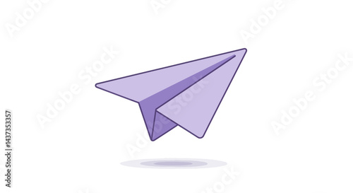 Paper airplane soars with sending message and communication concept on white background perfect for design and business promotion