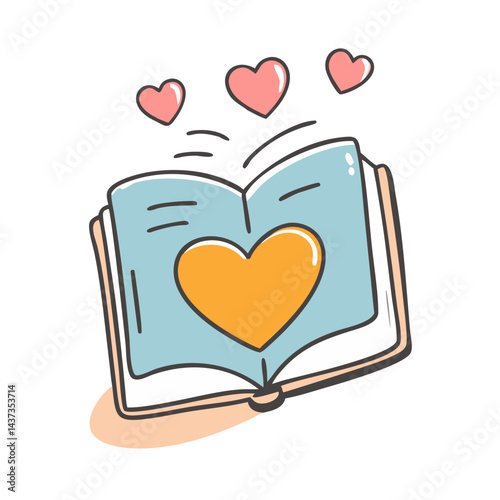 heartwarming book icon, heartwarming book vector illustration-simple illustration of heartwarming book, perfect for heartwarming book logos and icons