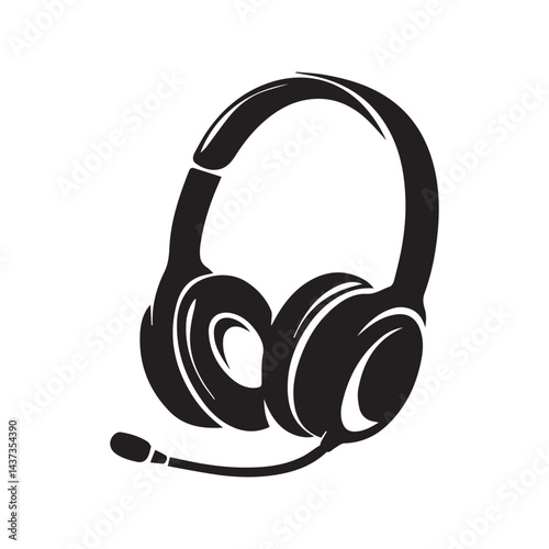 headset icon in vector art