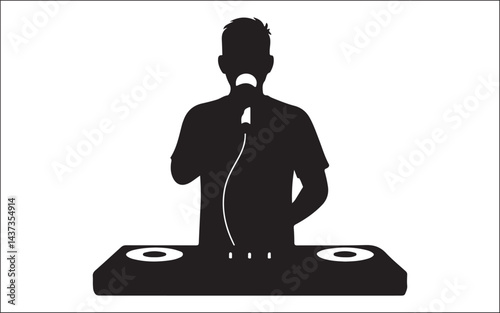 silhouette of a woman music 