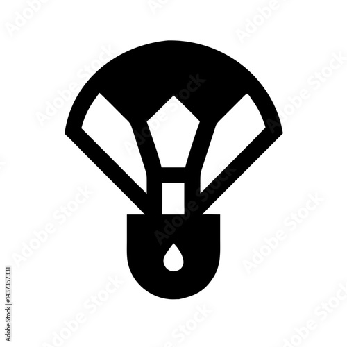 Aerial Bomb Drop Military Weapon Icon Design photo