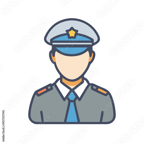 Army Officer Avatar Character Icon Design