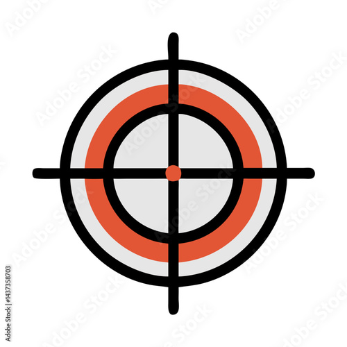 Crosshair Sniper Scope Aiming Icon Design