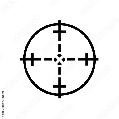 Crosshair Sniper Scope Aiming Icon Design