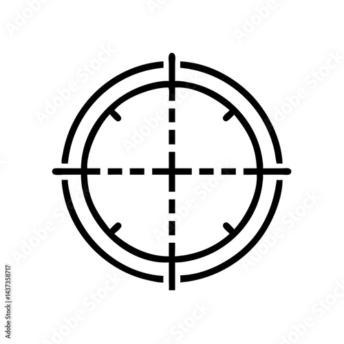 Crosshair Sniper Scope Aiming Icon Design