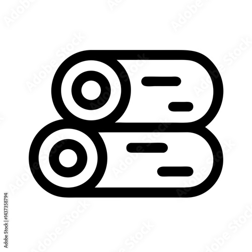Cut Tree Logs Stack Woodpile Icon Design