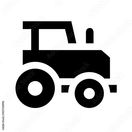 Farm Tractor Vehicle Farming Icon Design