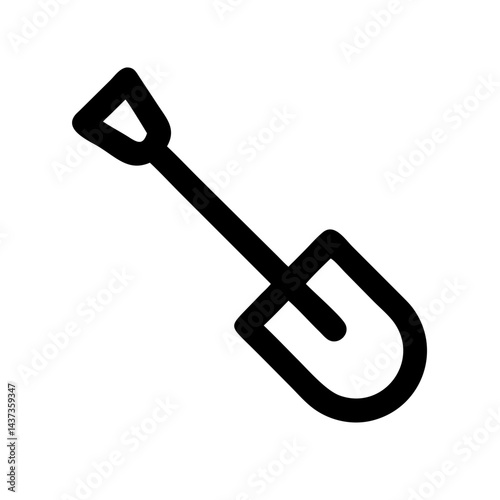 Garden Spade Shovel Digging Tool Icon Design