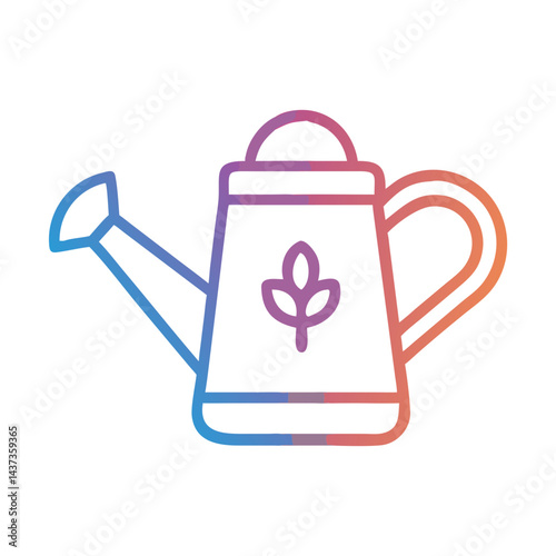 Garden Watering Can Irrigation Tool Icon Design
