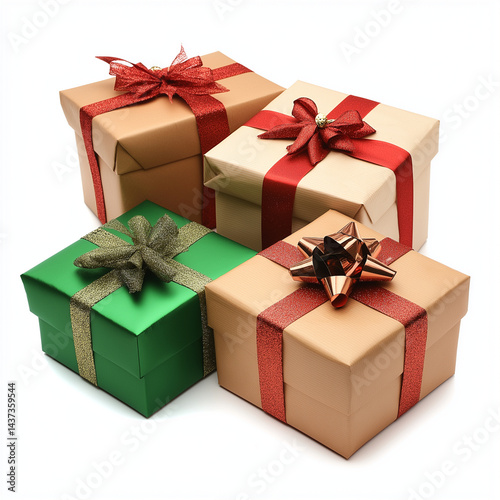 gift box isolated on white photo