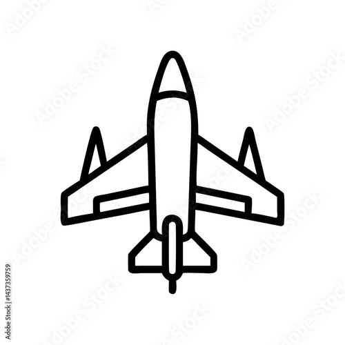 Jet Fighter Aircraft Military Icon Design