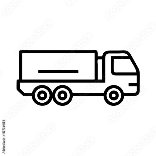 Military Cargo Truck Transport Icon Design
