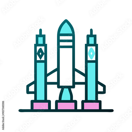 Missile Launch Site Facility Icon Design
