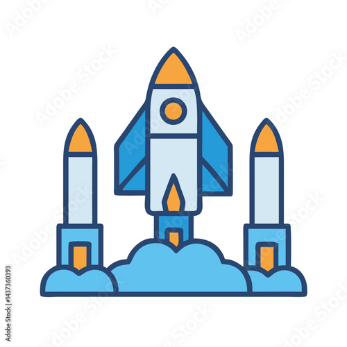 Missile Launch Site Facility Icon Design