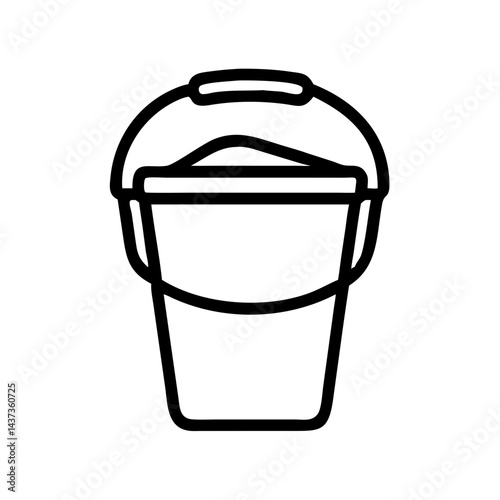 Plastic Bucket Pail Container Icon Design