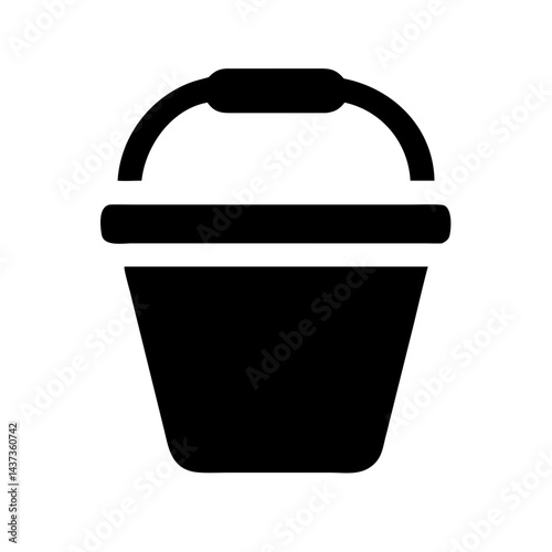 Plastic Bucket Pail Container Icon Design