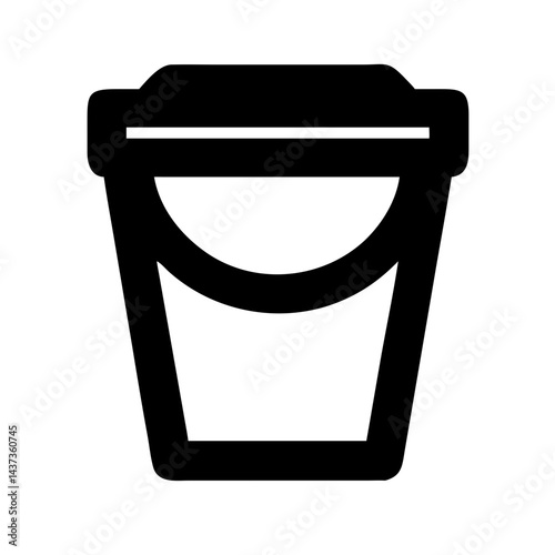 Plastic Bucket Pail Container Icon Design