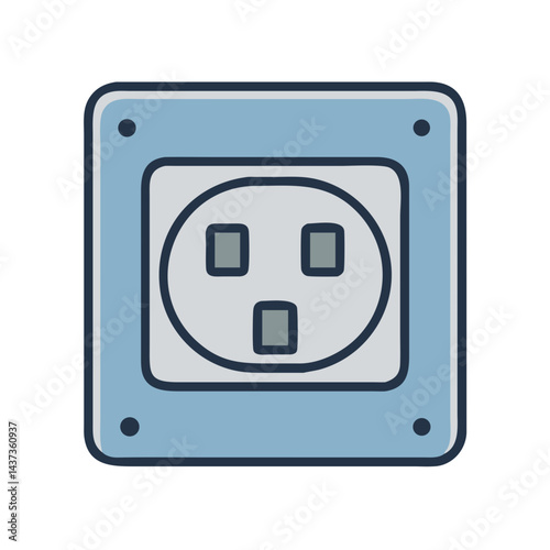 Power Outlet Wall Socket Connection Icon Design photo