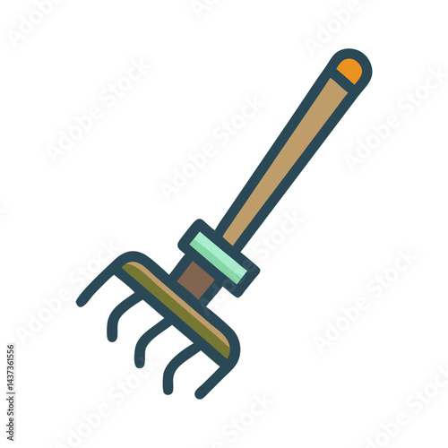 Soil Cultivator Tool Equipment Icon Design