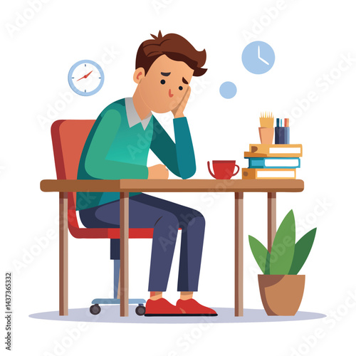 Stressed, tired and overworked male entrepreneur with debt issues at home. Young frustrated caucasian man unhappy about an email on his laptop and feeling sad, depressed and anxious in his house