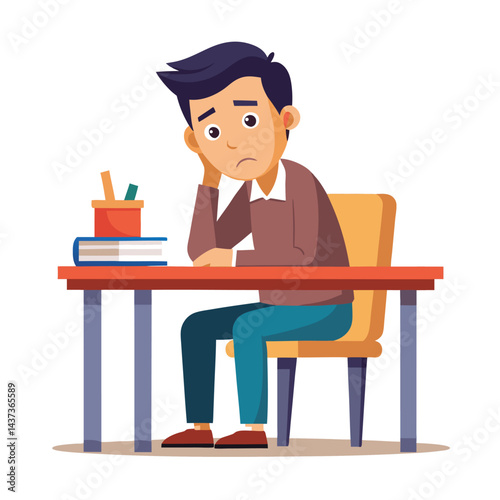 Stressed, tired and overworked male entrepreneur with debt issues at home. Young frustrated caucasian man unhappy about an email on his laptop and feeling sad, depressed and anxious in his house