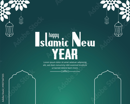 Happy Muharram Islamic New Year Celebration