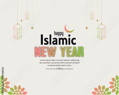 Happy Muharram Islamic New Year Celebration